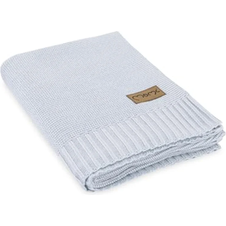 MoMi Kinder- und Babydecke HUG, 80x110 cm, Kuscheldecke aus 50% Baumwolle mit 50% Bambusfasern, Strickdecke ideal für Buggy, Kinderwagen und Babybett – Bild 19