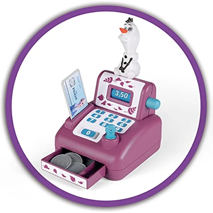 Smoby Frozen Ice Cream Factory, Eisshop im Disney "Die Eiskönigin" Design mit Eismaschine und bunten Stickern – Bild 3