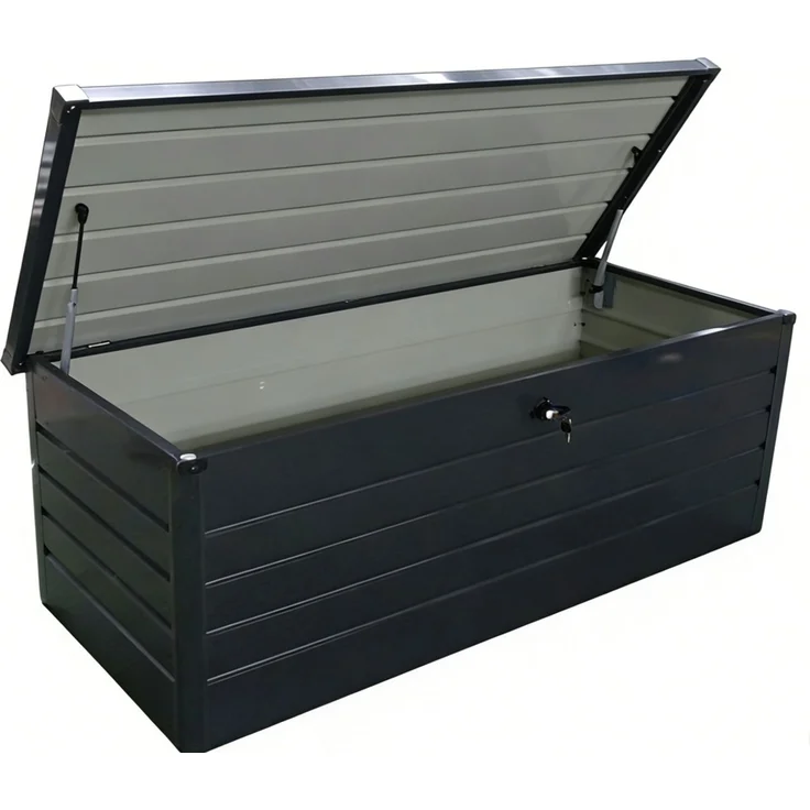 Metall-Aufbewahrungsbox Gartentruhe 600L Stauraum wetterfest – Bild 6