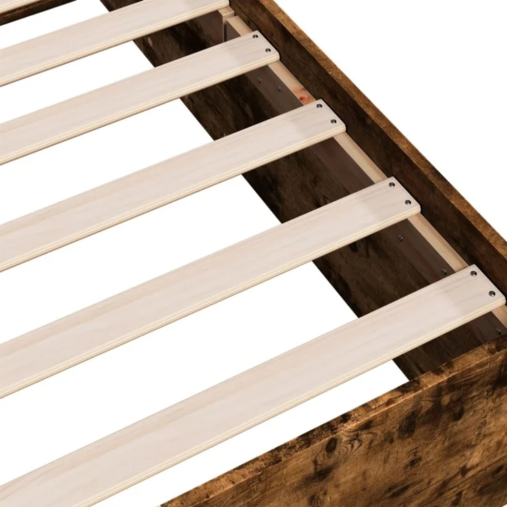 vidaXL Bettgestell Räuchereiche 180x200 cm Holzwerkstoff 3280997 – Bild 4