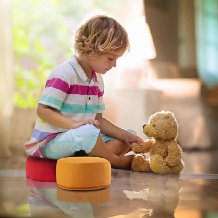 Amagohome Yogakissen Yogakissen Bodenkissen rund H 14xø31 cm mit Buchweizenschalen Meditati – Bild 7