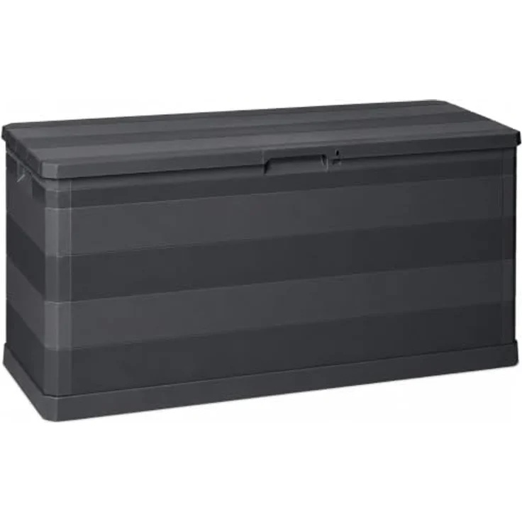 Koll Living Gartenbox Kora, 280 Liter, Kunststoff, 117 x 45 x 56 cm, UV- & witterungsbeständig, wartungsfrei, anthrazit – Bild 1