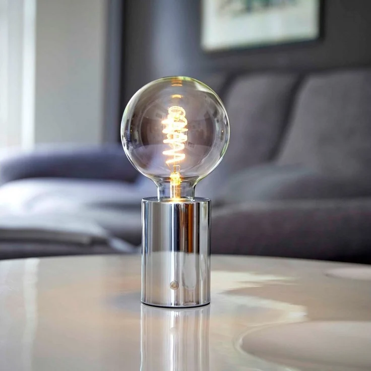 Northpoint Nachttischlampe LED Akku Tischlampe Tischleuchte Edison Glühbirne mit Glühdraht – Bild 3