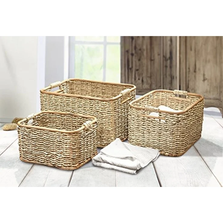 Füllkorb Schilfstroh klein Aufbewahrungskorb Schale Obstkorb Tischdeko Korb – Bild 5