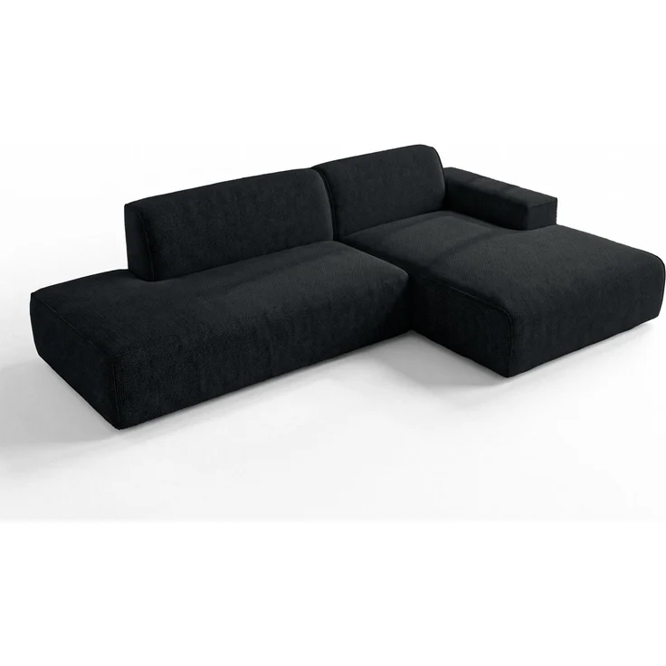 AX LIVING Ecksofa Modern Didim Duo 284 cm Dunkelgrau Chenille Sofa R – Bild 4