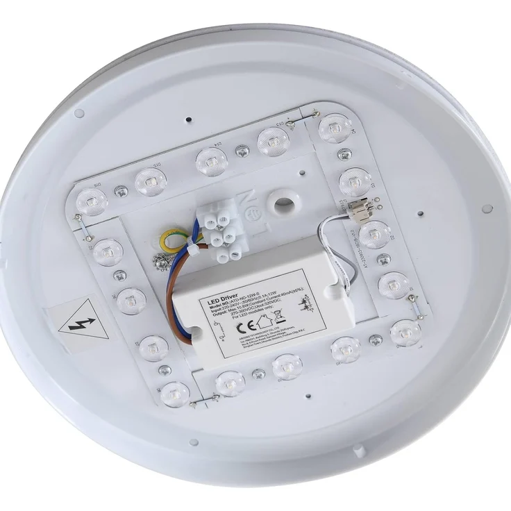 Lindby Außen-Deckenleuchte Kirkola, LED, Kunststoff Weiß warmweiß IP44mit Bewegungsmelder, LED 11 W gesamt, warmweiß – Bild 8