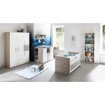 Arthur Berndt 'Bente' Kleiderschrank 4-türig für Babyzimmer Kinderzimmer Schlafzimmer Eiche Sand / Weiß