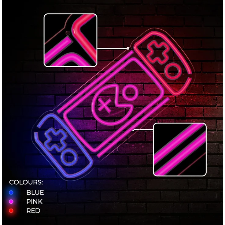 LED-Neonleuchte 37lm, 0,86A - Plexiglas Gaming Konsole Leuchte – Bild 6