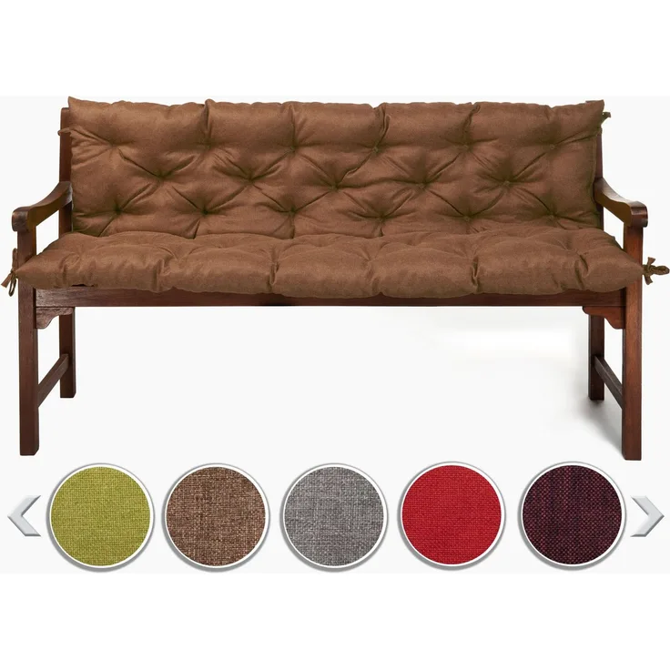 sunnypillow Bankauflage Bankauflage Stuhlkissen viele Farben und Größen zur Auswahl, 120 cm x 40 cm x 40 cm braun