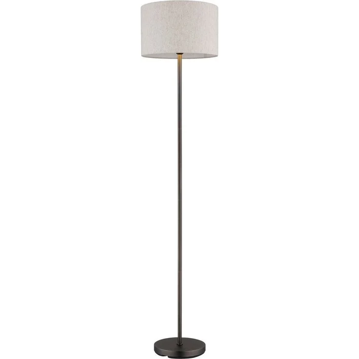 NOWA Stehlampe THEA, ohne Leuchtmittel, Stehleuchte schwarz-chrom matt Wohnzimmer Flur