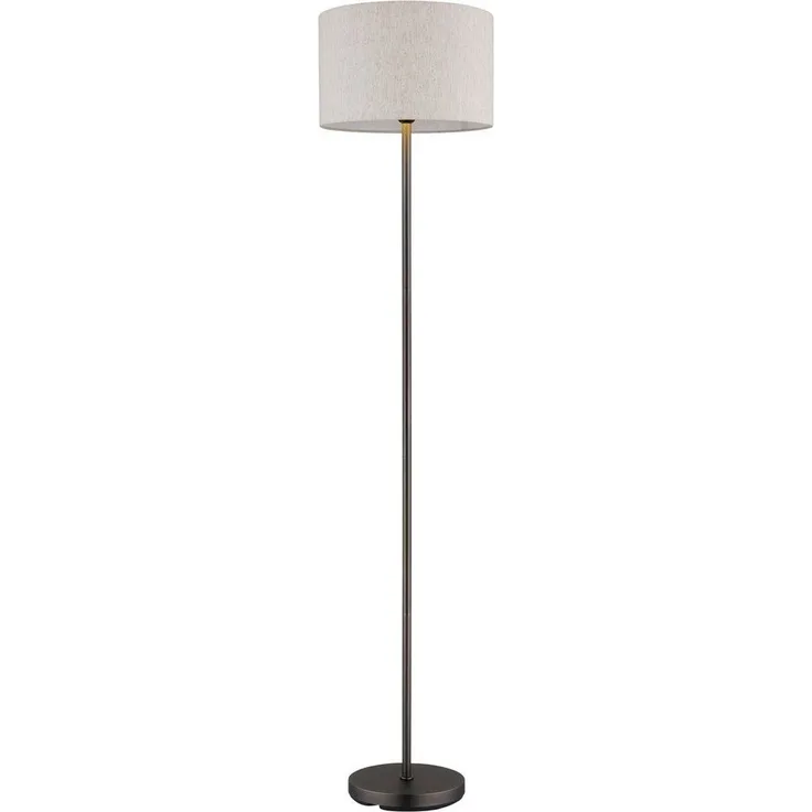 NOWA Stehlampe THEA, ohne Leuchtmittel, Stehleuchte schwarz-chrom matt Wohnzimmer Flur