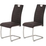 2er Set Schwingstuhl Ulla - Vintage Anthrazit