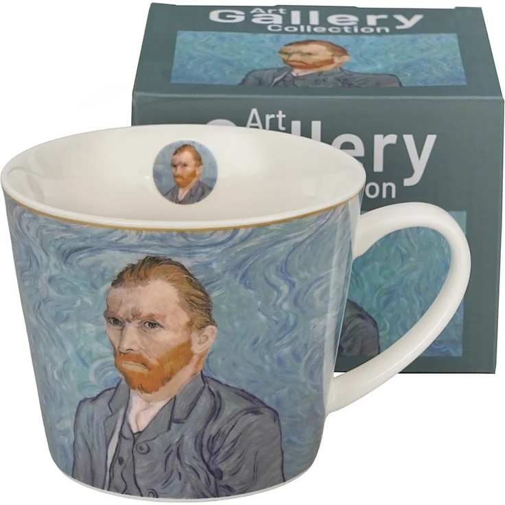 DUO ART GALLERY Becher 600 ml PORTRAIT OF Van Gogh, New Bone China Porzellan – Bild 2