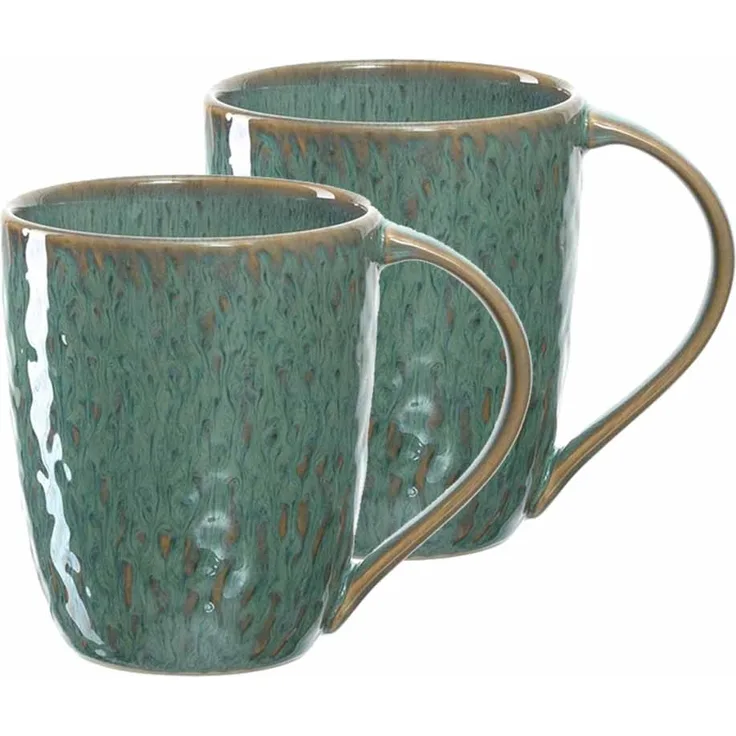 Leonardo MATERA Keramikbecher 430 ml grün 2er Set