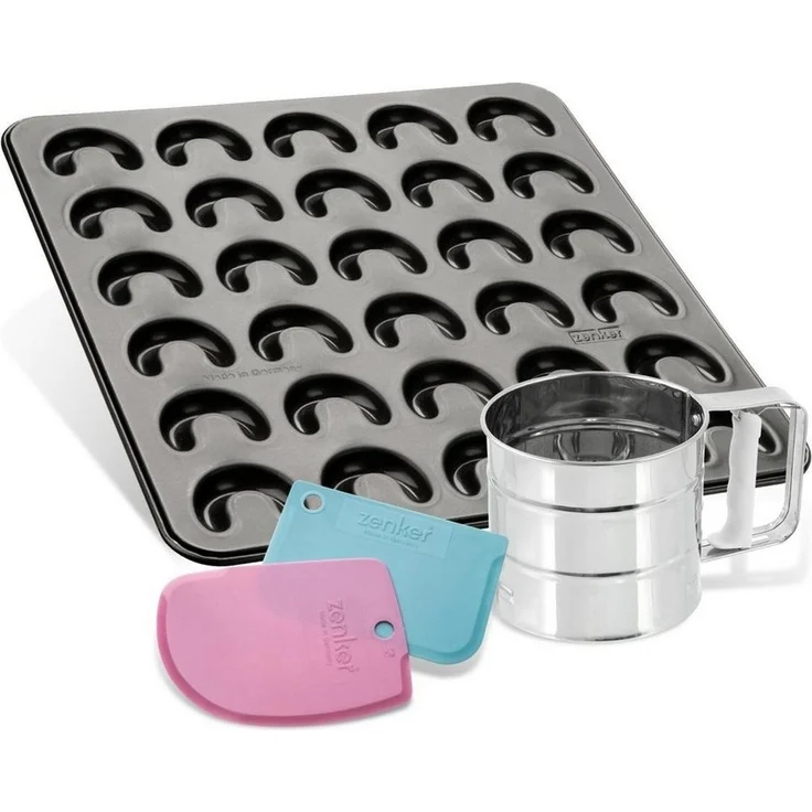 Zenker Backblech Vanillekipferl Form, Backform, Plätzchenform, Weihnachten – Bild 1