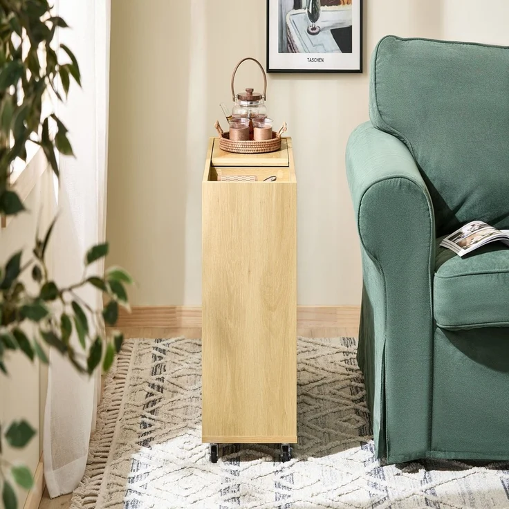 SoBuy FBT152-N Couchtisch, Spanplatte, Melamin, Helle Eiche, 70 x 55 x 25 cm – Bild 2