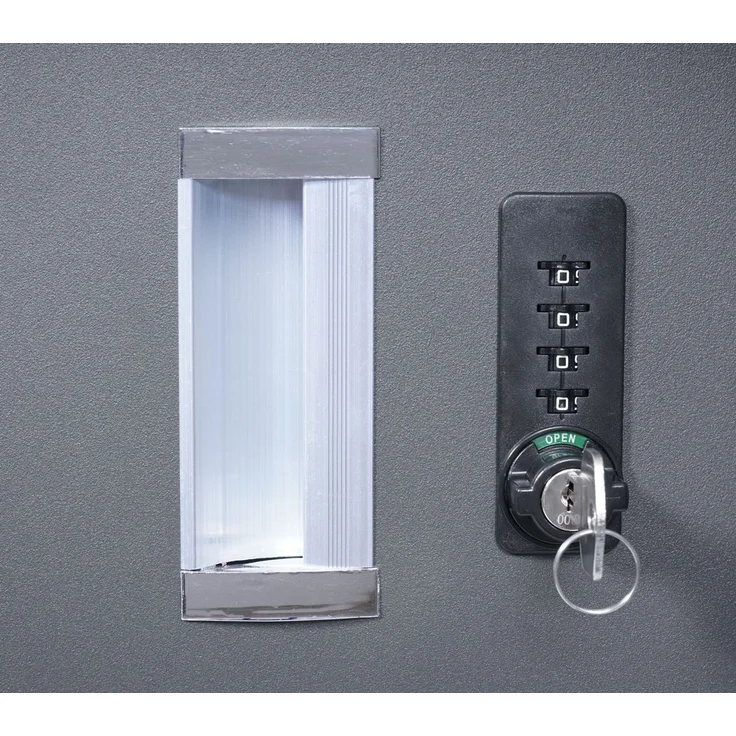 Mülltonnenverkleidung HWC-E83, Mülltonnenbox Mülltonnenabdeckung, erweiterbar 117x66x80cm ~ anthrazit, Stahl 33kg – Bild 8