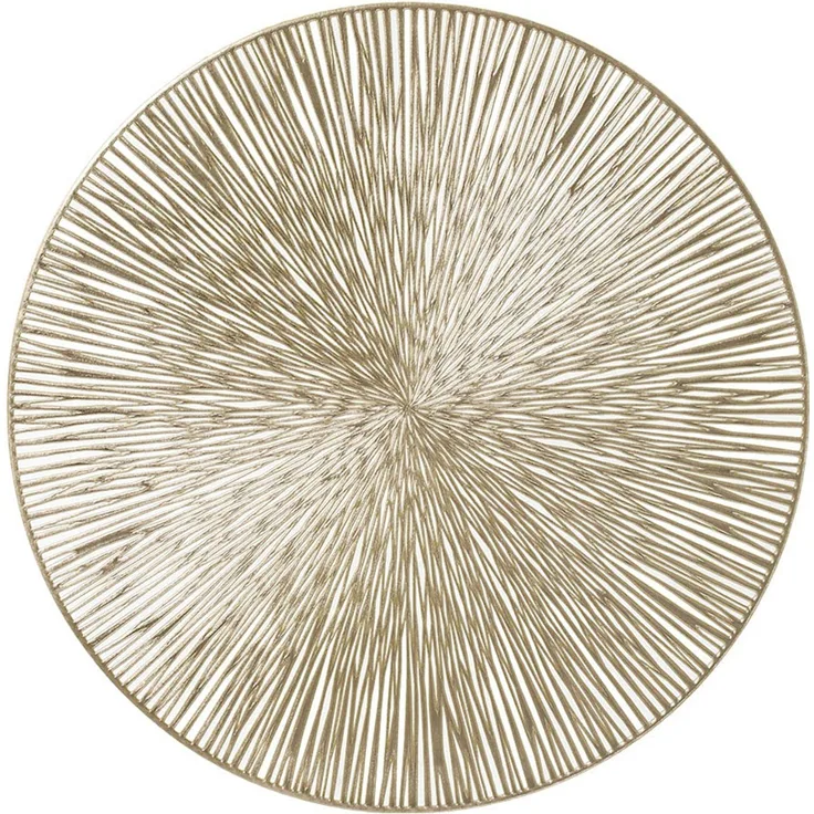 ZELLER 27124 Platzset, Kunststoff, GOLD, ca. Ø 38 cm