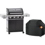 RÖSLE BBQ Gasgrill Videro G4-S Vario+ Schwarz mit Schutzhaube XL