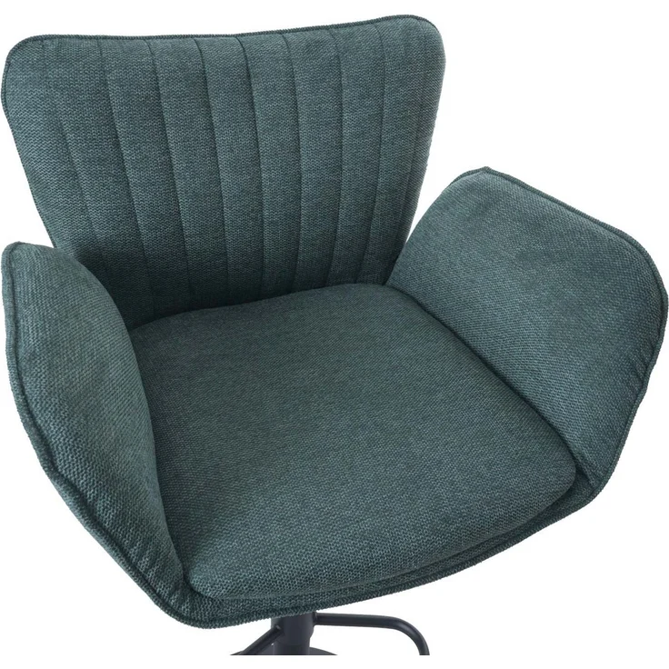 2er-Set Barhocker HWC-M67, Drehstuhl Barstuhl, Armlehne Fußablage drehbar Stoff Eisen FSC® ~ grün Fuß schwarz – Bild 6