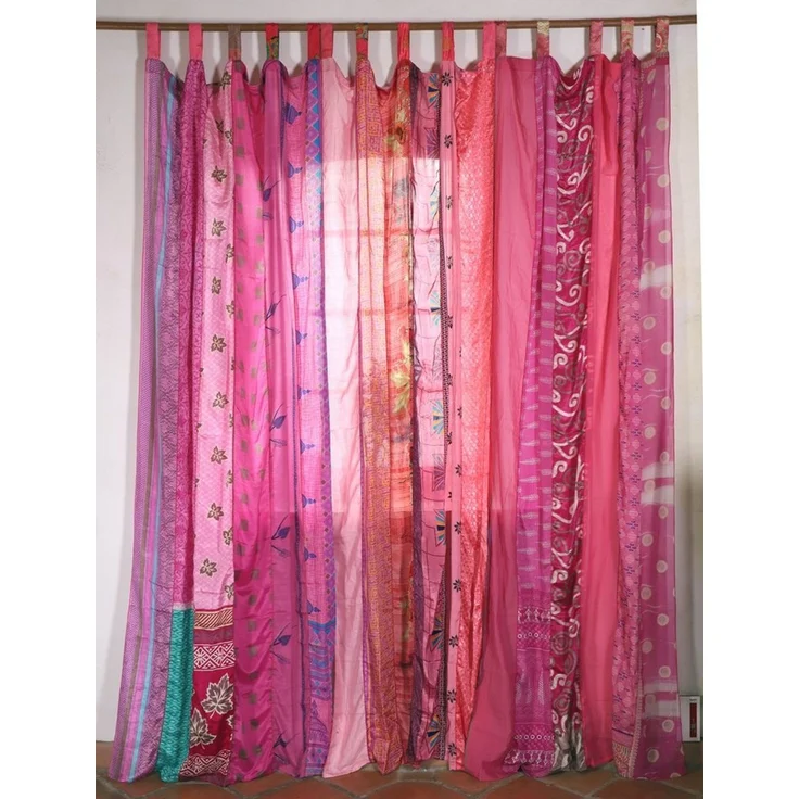 Guru-Shop Vorhang Seidiger Vorhang (1 Stk) Gardine aus Patchwork.. – Bild 3