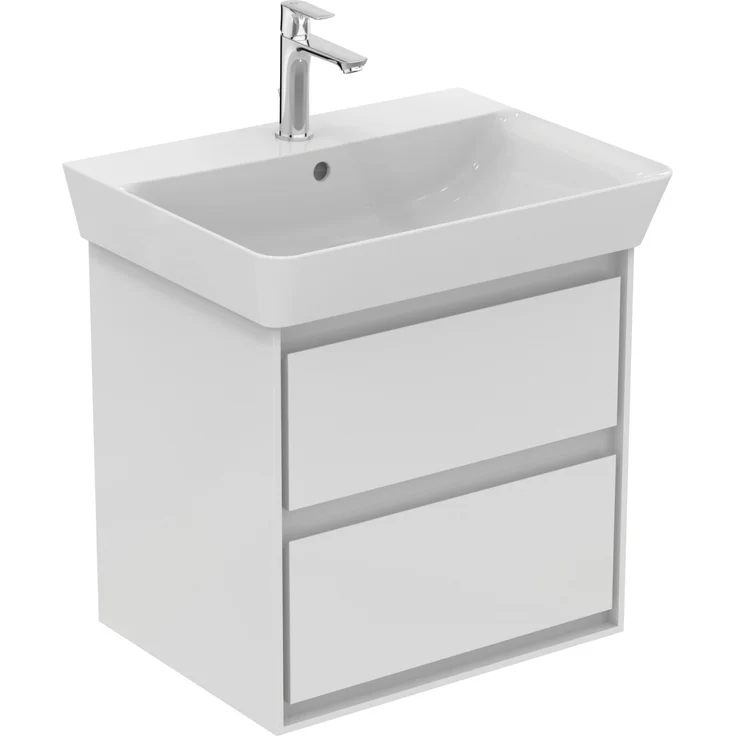 Ideal Standard Waschtischunterschrank Connect Air 53 cm, Weiß, mit Softclosing-Funktion und FSC-zertifiziertem Holz