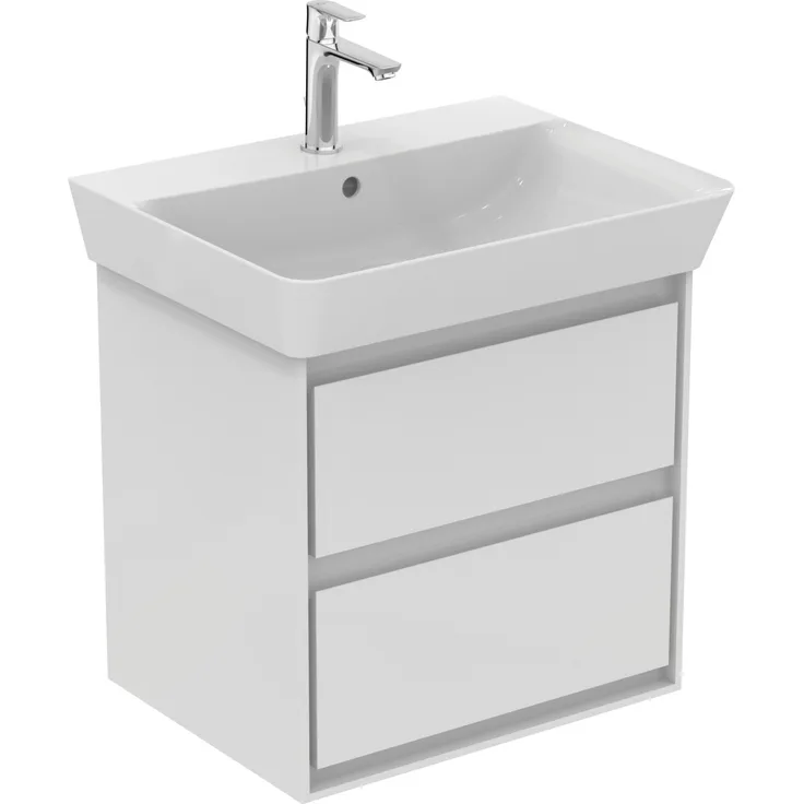 Ideal Standard Waschtischunterschrank Connect Air 53 cm, Weiß, mit Softclosing-Funktion und FSC-zertifiziertem Holz