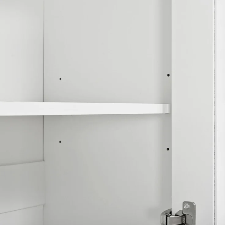 Vitrinenschrank 62 x 41 x 180 cm in Weiß mit Spiegeltür und App-gesteuerter LED-Beleuchtung – Bild 9