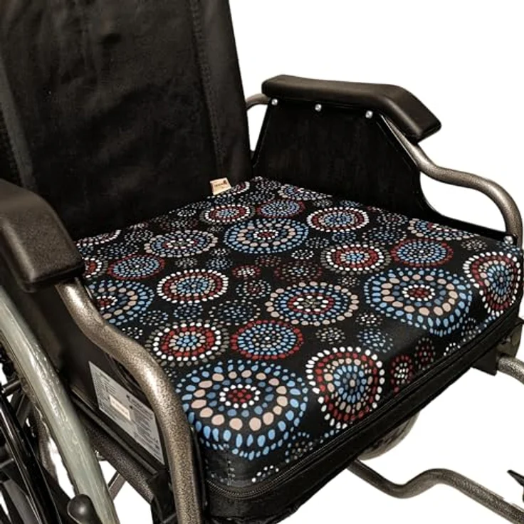 Seniori Sitzkissen SENIORI Rollstuhlkissen 42x42x8cm Antidekubitus Schaumstoffschicht, 1K. Kreise – Bild 2