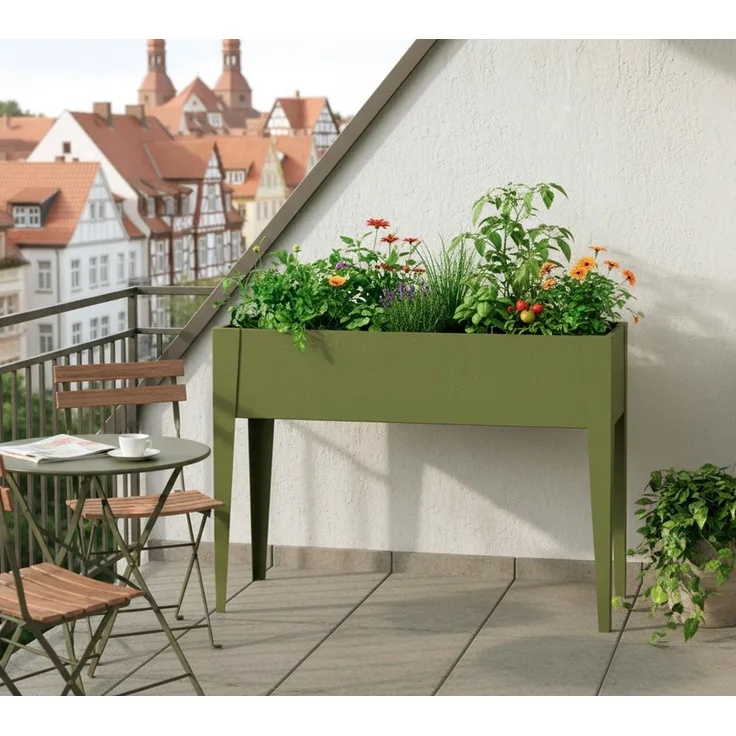 Westmann Vedura M | Metall Balkon Hochbeet | Olive