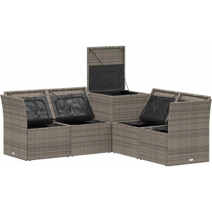 vidaXL Sofa Set 5 stk. Grau und Dunkelgrau 179 x 179 x 85 cm 3447840 – Bild 6