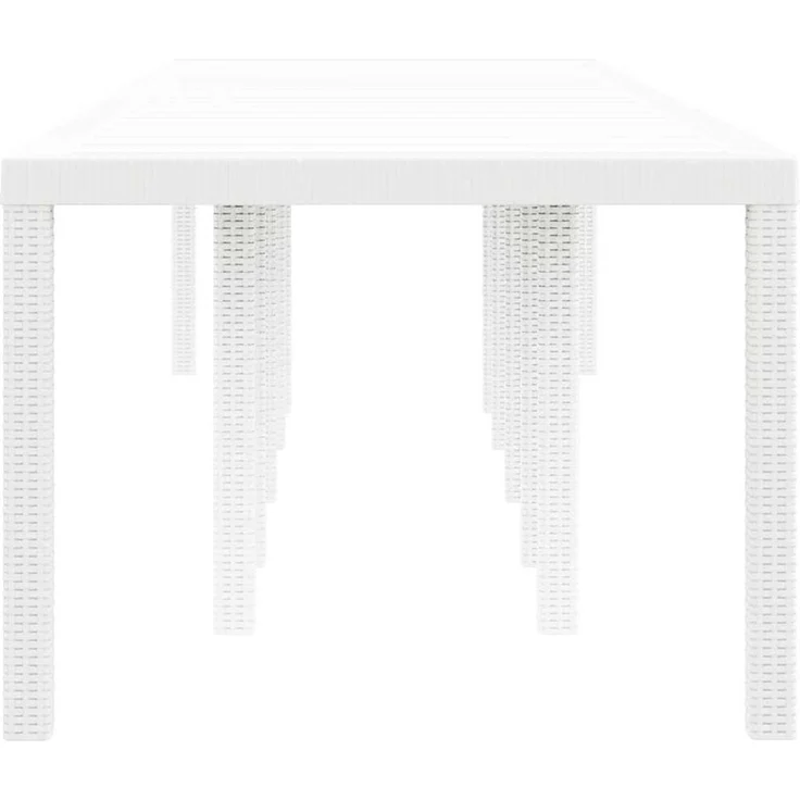vidaXL Gartentisch Weiß 350 x 100 x 74 cm Poly-Rattan 3378526 – Bild 4