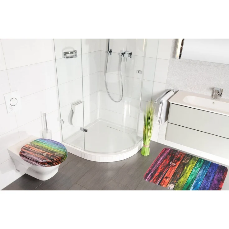 Sanilo Badematte Rainbow, 50 x 80 cm, sehr weich, rutschfest, waschbar und schnelltrocknend, Polyester – Bild 3