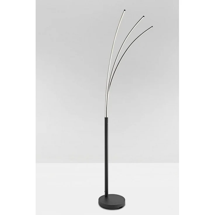 casa NOVA LED Stehlampe TRISTAR, 3-flammig, Schwarz, Weiß, Metall, Dimmfunktion, Memoryfunktion, LED fest integriert, Extra-Warmweiß, Lampenschirme aus Kunststoff, B 65,5 x H 188 x T 34 cm – Bild 3