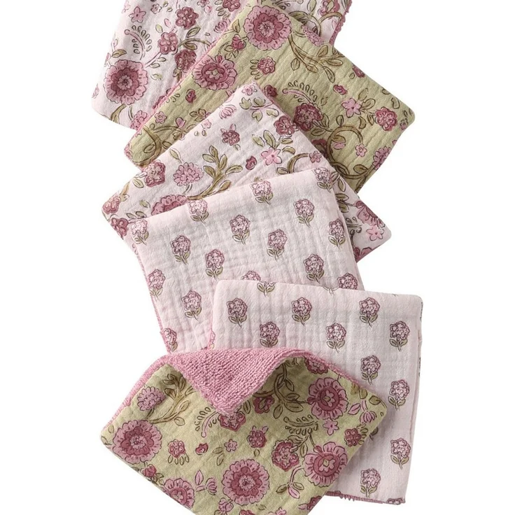 vertbaudet Waschlappen Waschlappen mit Aufbewahrungsbeutel, 6er-Pack – Bild 2