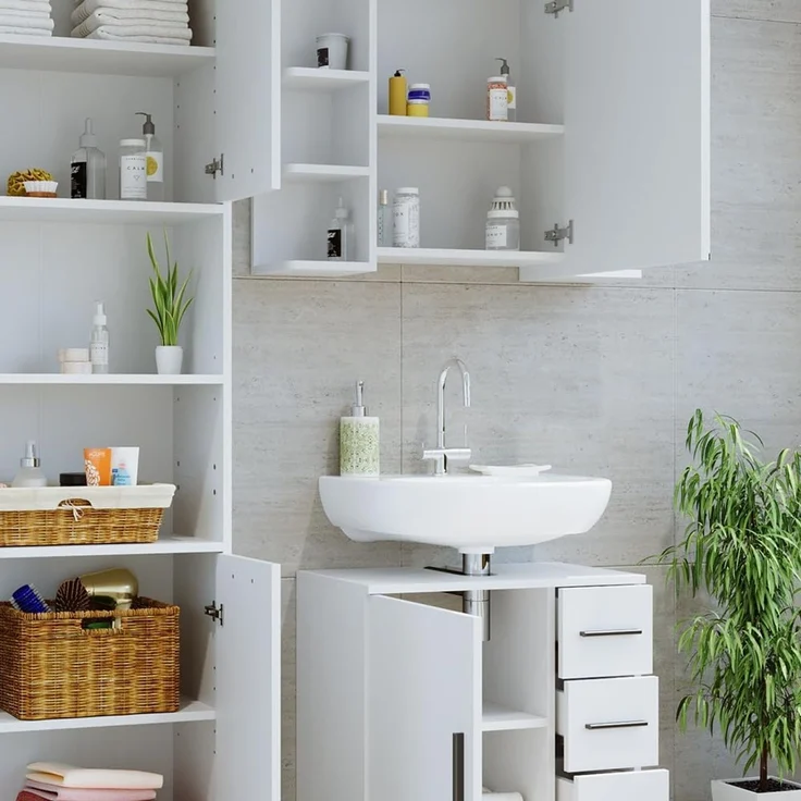 Badmöbel-Set Maris Weiß 2-teilig Vicco – Bild 5