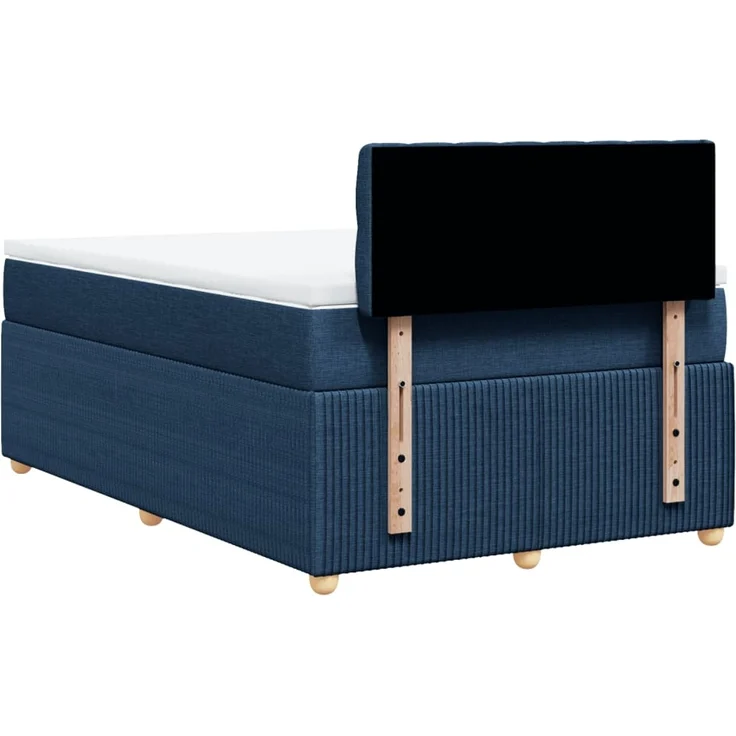 vidaXL Boxspringbett mit Matratze Blau 120x200 cm Stoff 3289736 – Bild 8