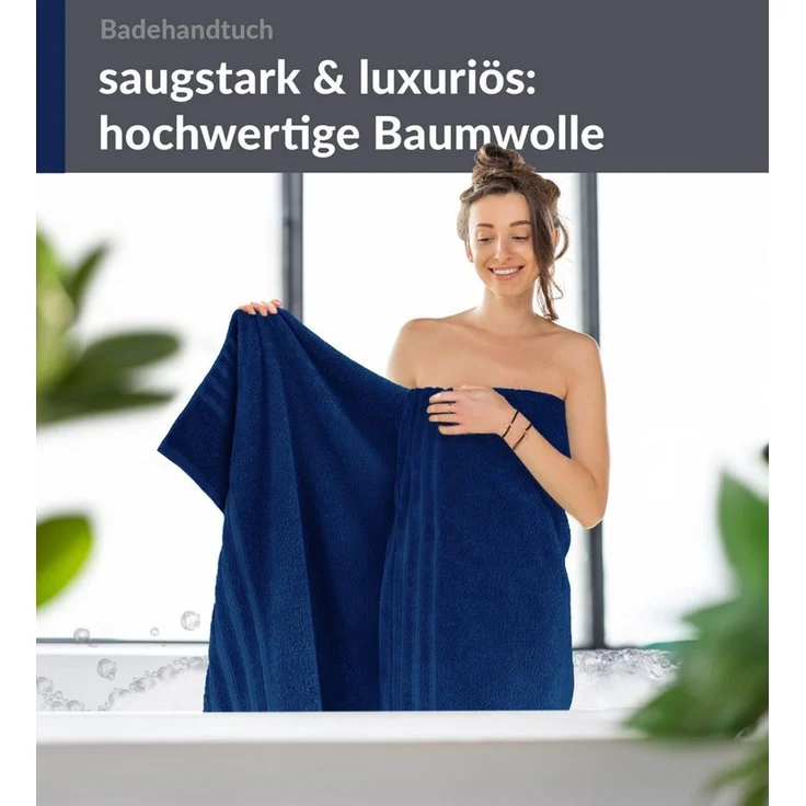 Lashuma Badetuch - XXL Handtuch London, Frottee (1-St), großes Badehandtuch - Duschtuch 100x150 cm für Damen & Herren – Bild 3
