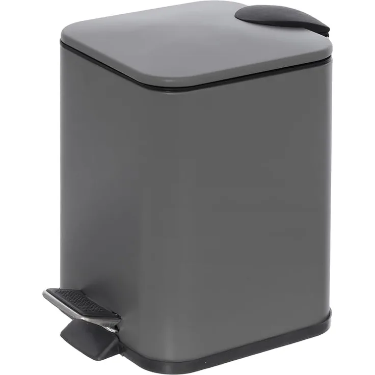 Feridras 151058 Abfalleimer, quadratisch, 3 l, Grau, 16 x 16 x 24 cm