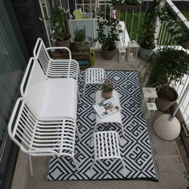 Esschert Design Outdoor-Teppich 120x186 cm Grafik OC12 423800 – Bild 7