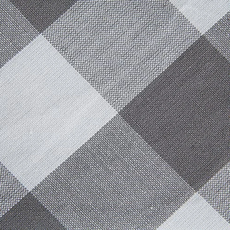 DII Buffalo Check Collection Klassische Tischdecke, 132x132 cm, Grau & Weiß – Bild 4