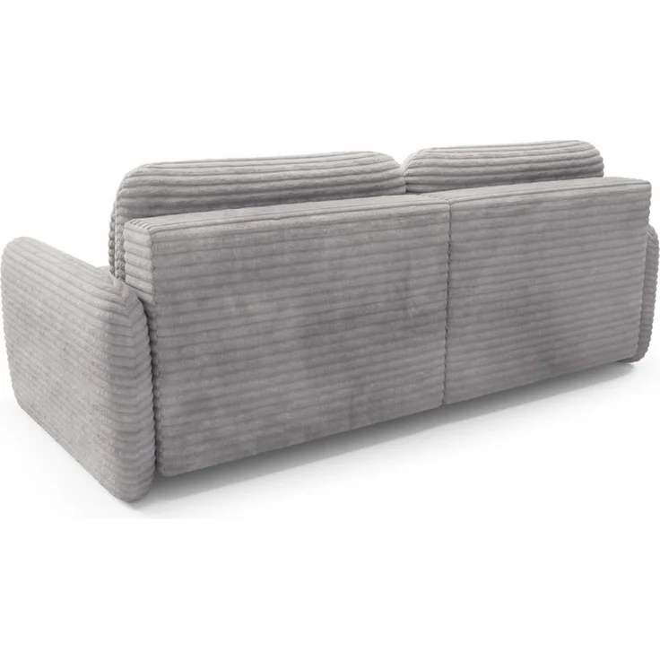 Ecksofa Schlafsofa Sofa SIMONE in Stoff Ambience Grau Ottomane Links – Bild 3