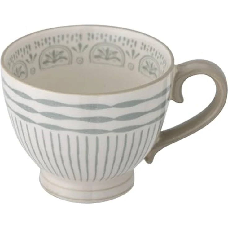 Bloomingville Tasse Maple Becher, Blau Steingut 420 ml Kaffeetasse Teetasse dänisches Design – Bild 2