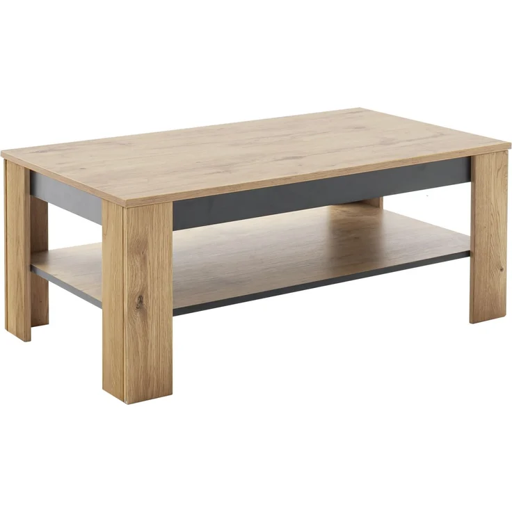 Couchtisch >GRENO< in Wildeiche Nachbildung - 115x46x65 (BxHxT) – Bild 3