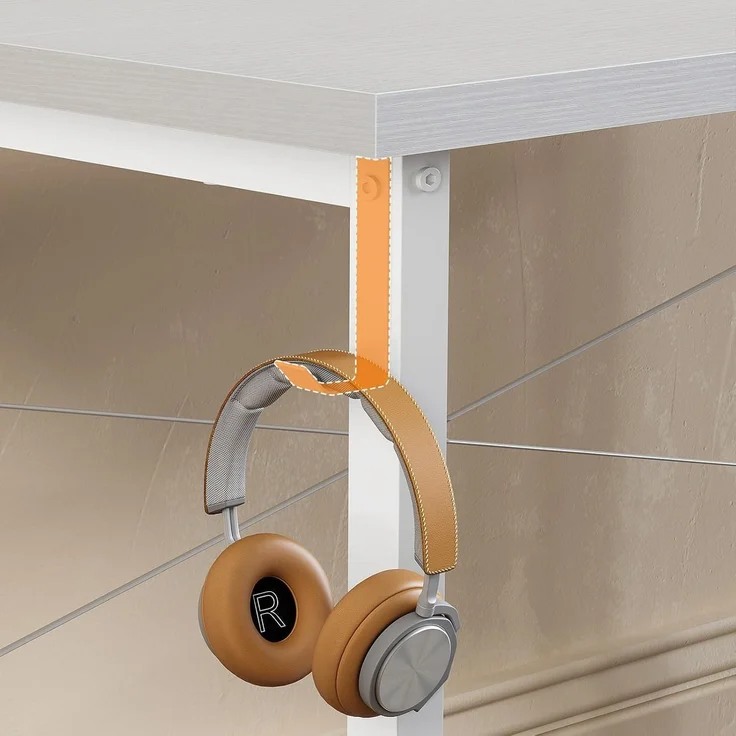 ODK Klein Schreibtisch Weiß 100×48cm Computertisch mit Aufbewahrungstasche – Bild 4