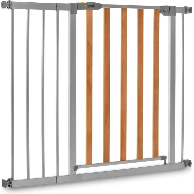 Hauck Türschutzgitter Wood Lock 2 von 75-80 cm + 21cm Verlängerung – Bild 1