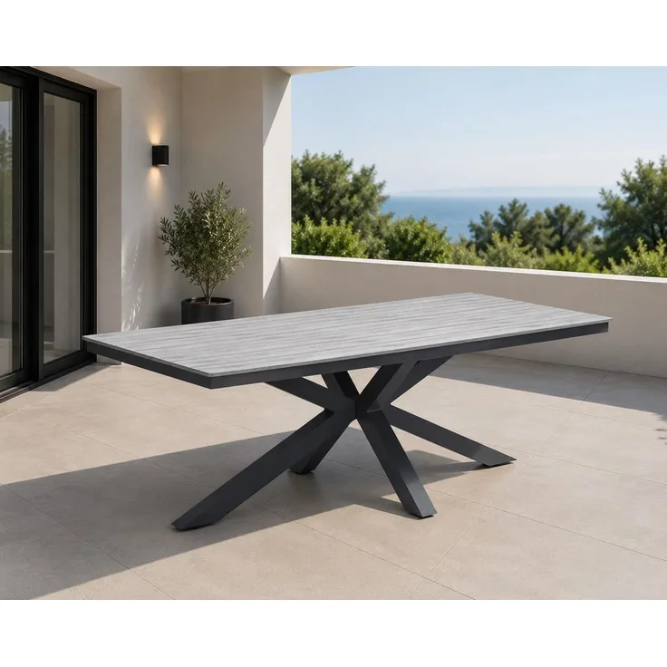 Gardissimo ARMATI Nonwood Alu-Gartentisch Gartenmöbel 180cm (eckig)