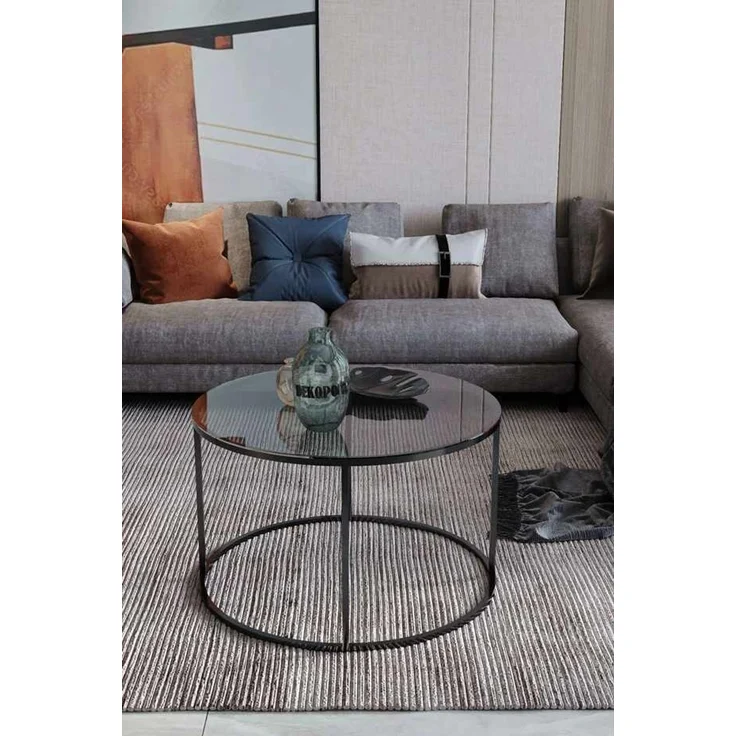 Skye Decor 'Royal - Black, Fume' Couchtisch, Schwarz / Rauchgrau, 75 x 45 x 75 cm – Bild 2