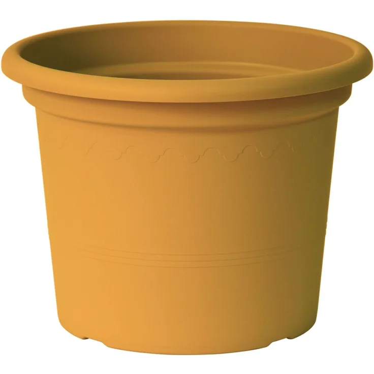 Pflanzkübel GEO Ø 35 cm mango gelb aus Polypropylen UV- und frostsicher bruchsicher für Innen- und Außenbereich
