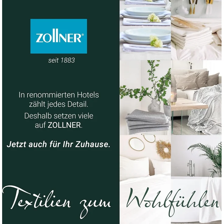 ZOLLNER 2er Set Saunatuch gestreift, 100% Baumwolle, 70x180 cm, beige – Bild 7